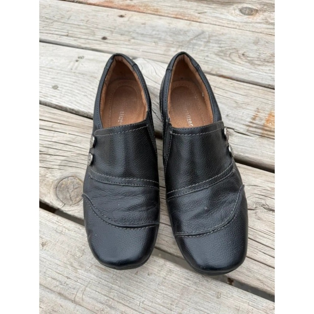 Naturalizer | Black Leather Sienna Slip-On Loafers | Size 7.5M